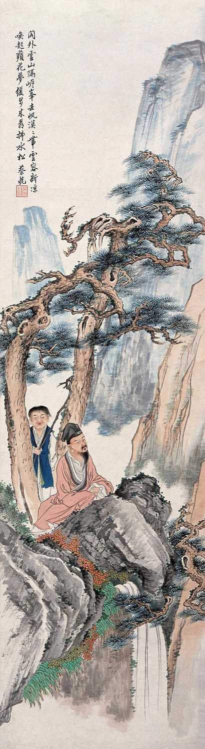 蔡铣  高士图 立轴